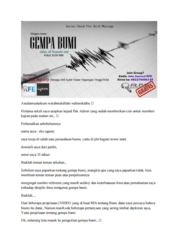 Kajian Ilmiah Flat Earth Gempa Bumi Cover