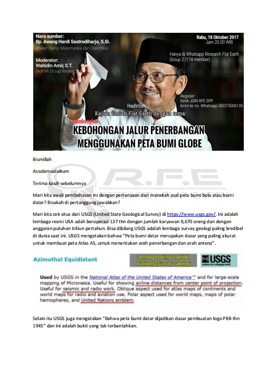 Kajian Ilmiah Flat Earth Kebohongan Jalur Penerbangan Menggunakan Peta Bumi Globe Cover